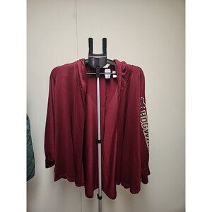 Harry Potter Hogwarts Women's Hooded Sweater Cape Maroon Red‎  Large Adult